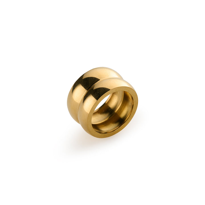Nellie - Doppelkuppel-Duo-Ring aus Edelstahl