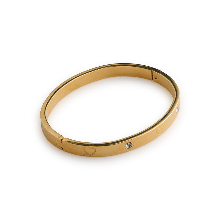 Gia - Kristall-Herz-Armband aus Edelstahl