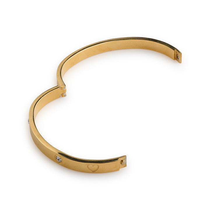 Gia - Kristall-Herz-Armband aus Edelstahl
