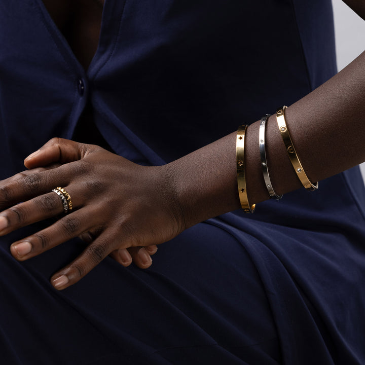 Gia - Kristall-Herz-Armband aus Edelstahl