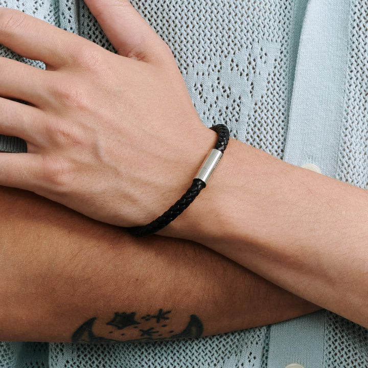 Oliver - Lederarmband Edelstahl