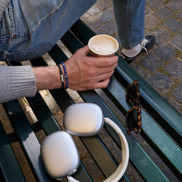 Oliver - Lederarmband Edelstahl