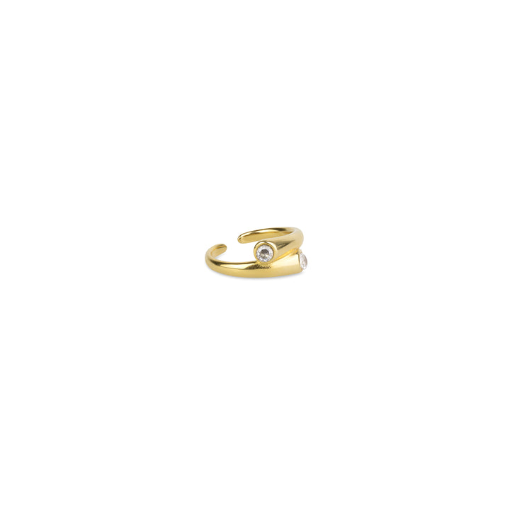 Tomine – Kristall-Hug-Ring Edelstahl
