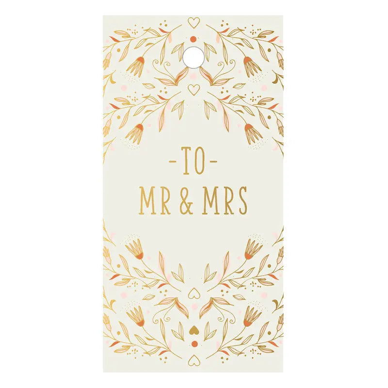 Mr & Mrs Flowers Gift Tag