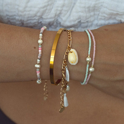 Alba - Perle mit Perlen-Makramee-Armband