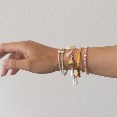 Alba - Perle mit Perlen-Makramee-Armband