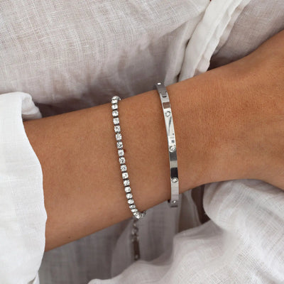 Fay - Kristallarmband Edelstahl