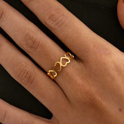 Sophie - Ring mit Herzumriss Edelstahl