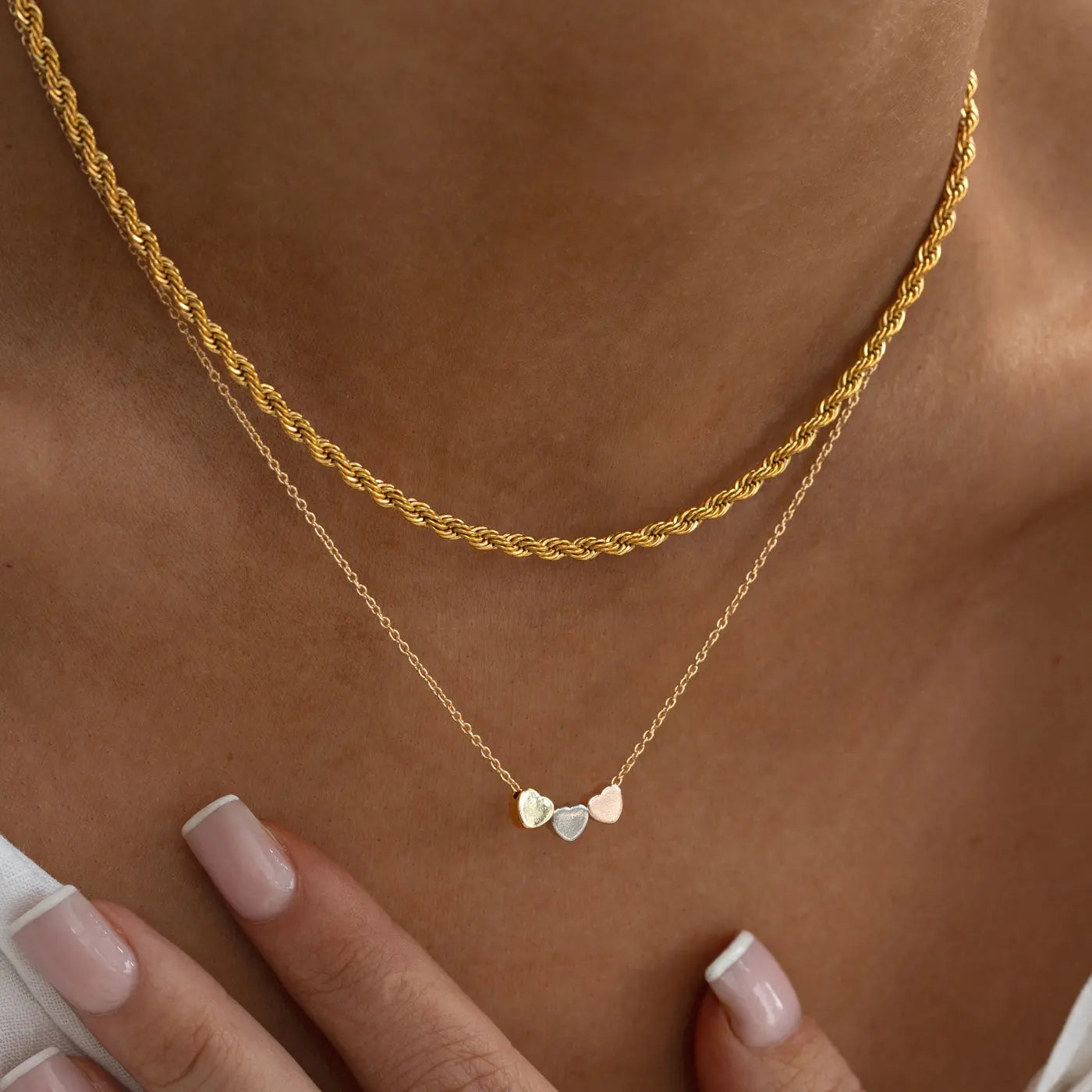 Eden - Halskette mit gedrehter Kette aus Edelstahl