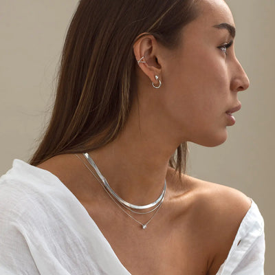 Ivy - Doppelte Schlangenkette aus Edelstahl