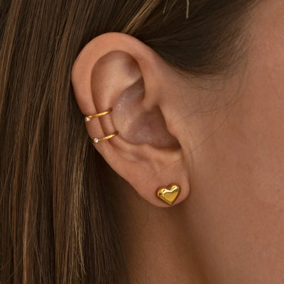 Sophia – Herz-Ohrstecker, 8 mm, Edelstahl