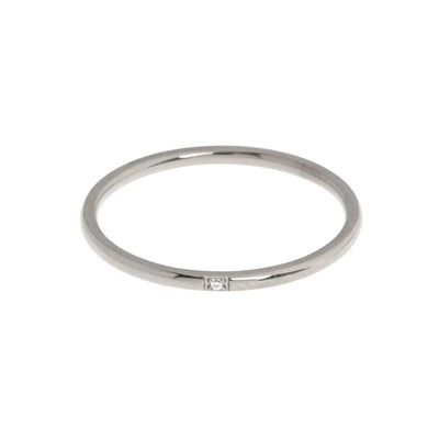 Evi - Petite Crystal Ring Stainless Steel