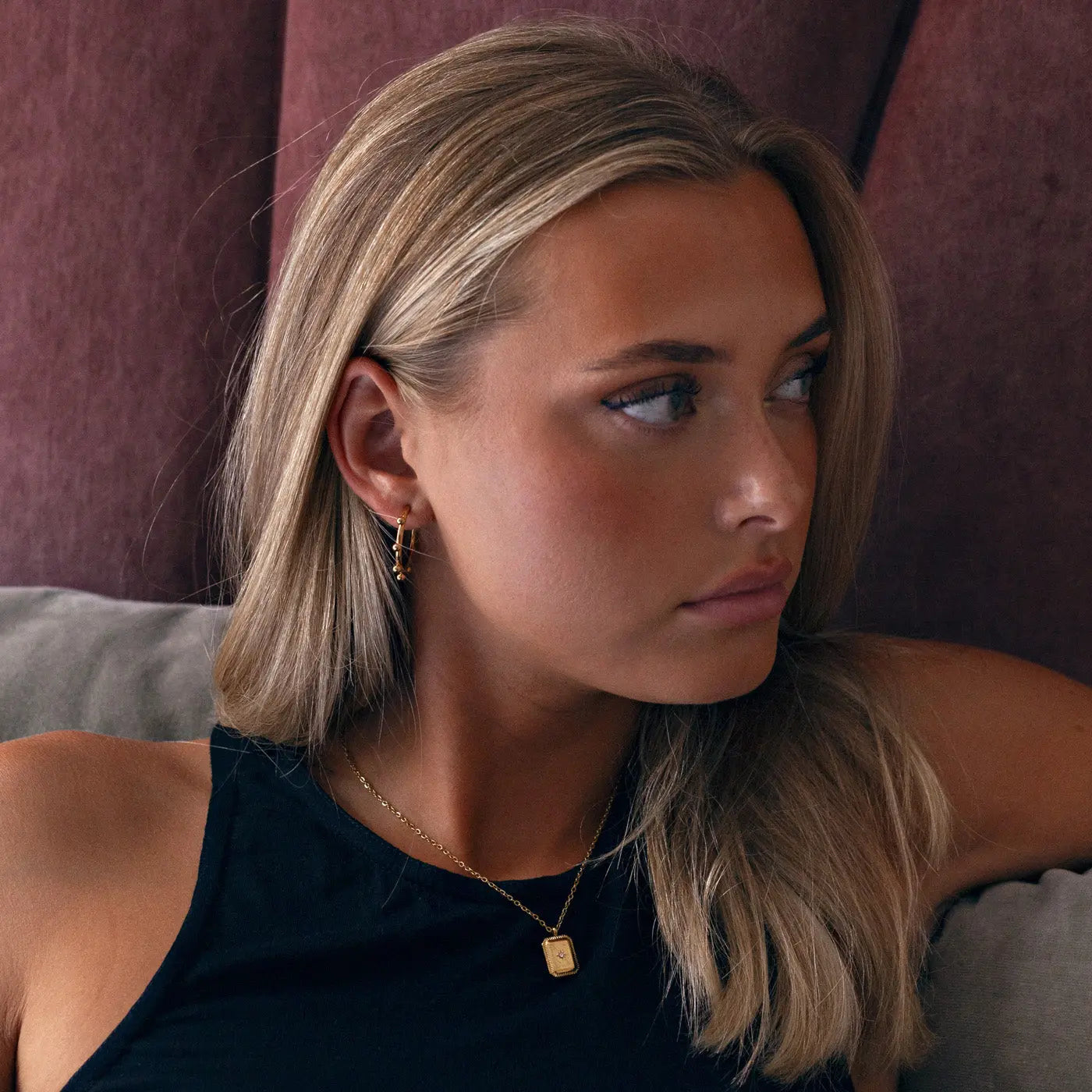 Gabriella – Soft-Ohrstecker-Creolen aus Edelstahl