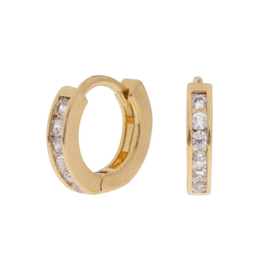 Emily - Classic Crystal Huggie Earrings