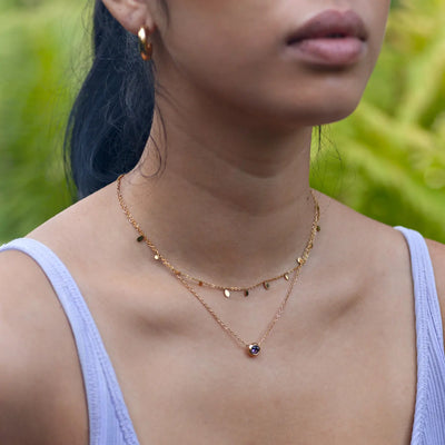 Lia – Kleine ovale Halskette aus Edelstahl