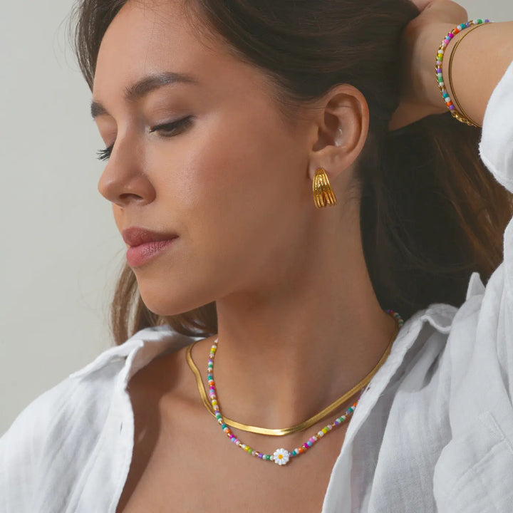 Elina - Split Hoop Earrings Stainless Steel  | Timi of Sweden
