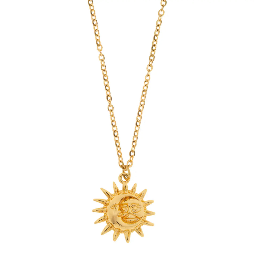 Azina - Sun and Moon Necklace Stainless Steel