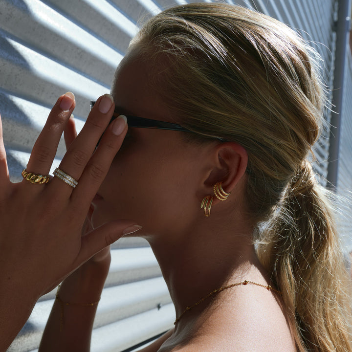 Aylani - Breiter mehrlagiger Ear Cuff