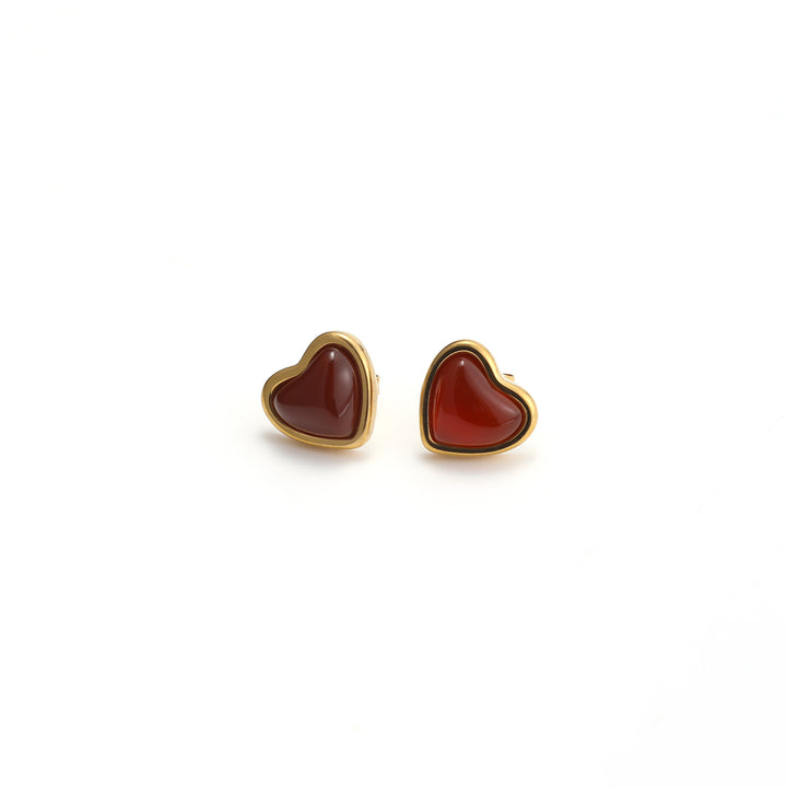 Sonja - Jelly Heart Ohrstecker aus Edelstahl