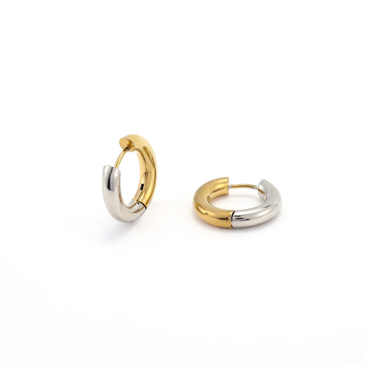 Lyn - Gold- und Silber-Duo-Ohrringe aus Edelstahl