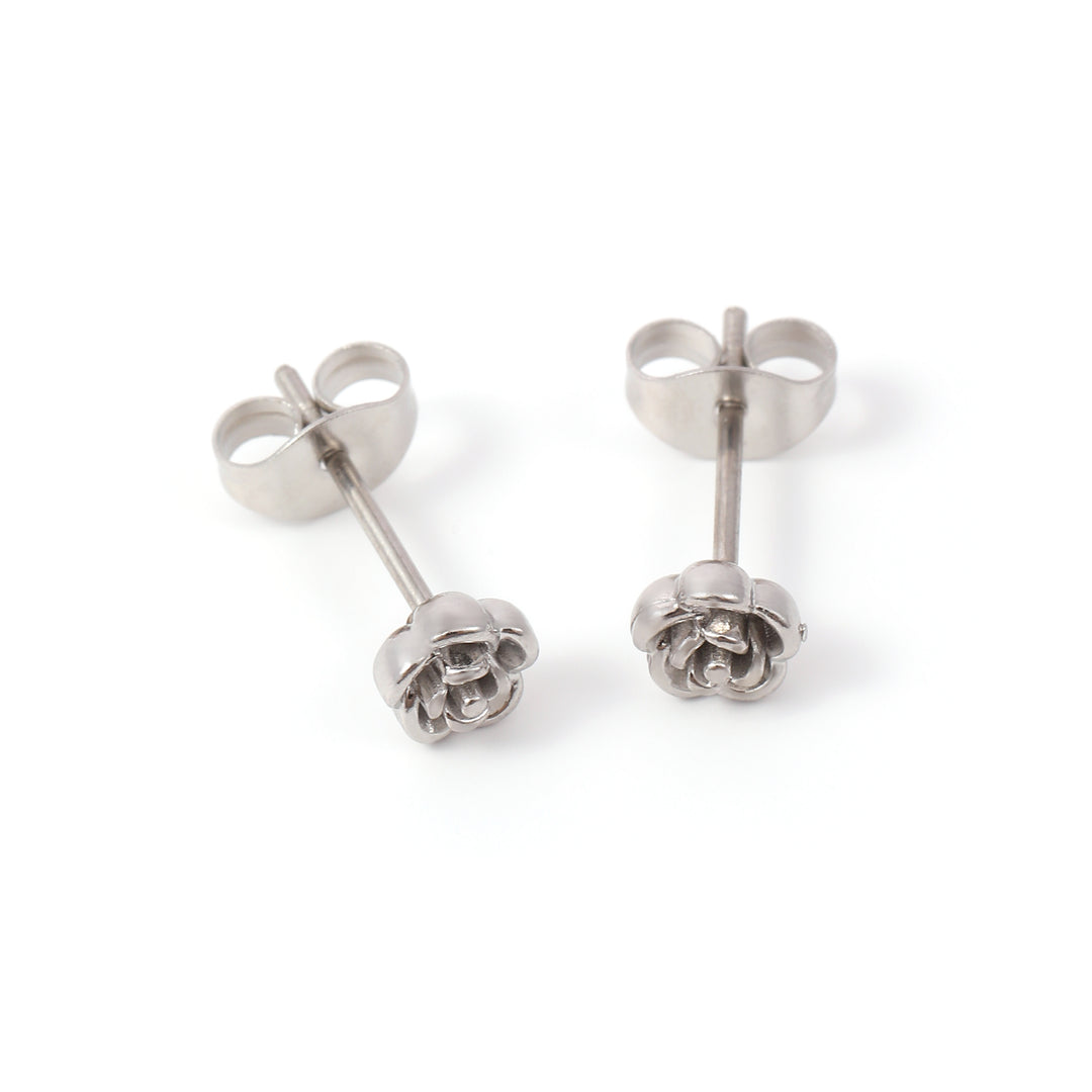 Nixie - Blumen Mini Steckerohrringe aus Edelstahl