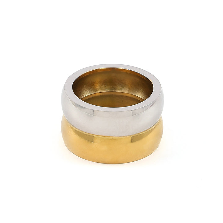 Nellie - Doppelkuppel-Duo-Ring aus Edelstahl
