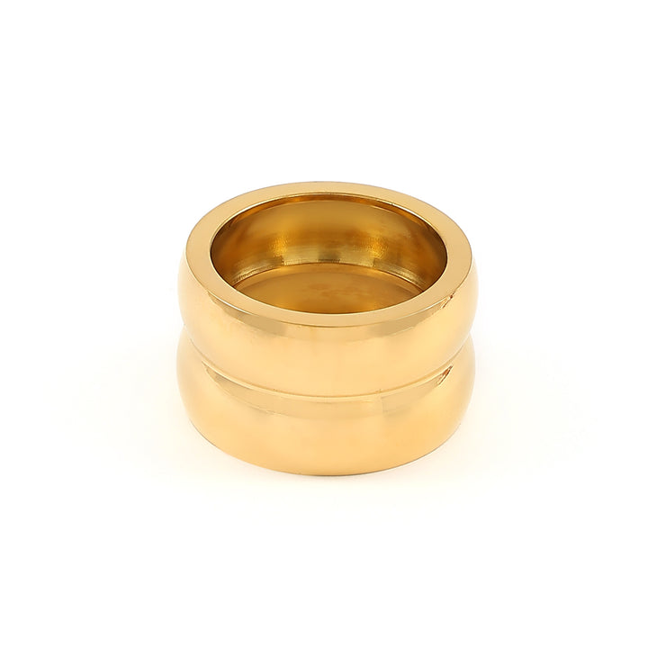 Nellie - Doppelkuppel-Duo-Ring aus Edelstahl