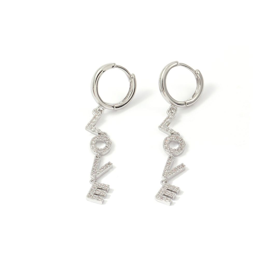 Millie - Love Letter Crystal Hoop Earrings