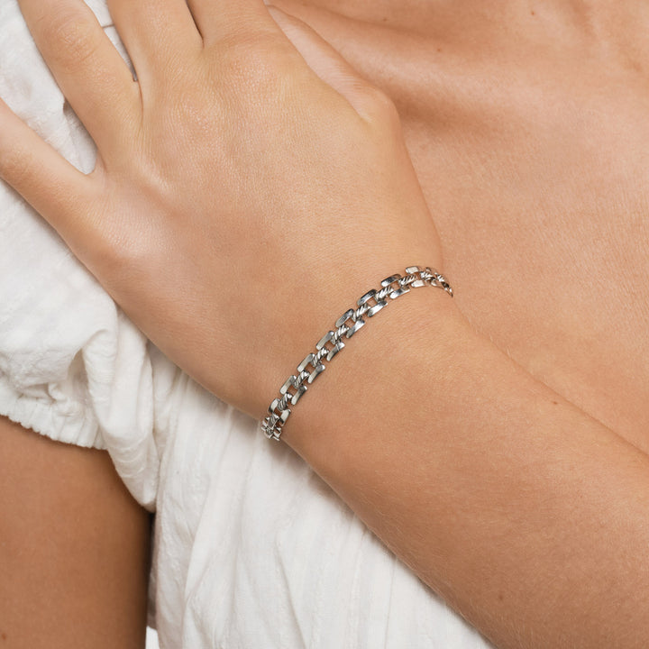 Olivia - Bismarck-Kettenarmband Edelstahl