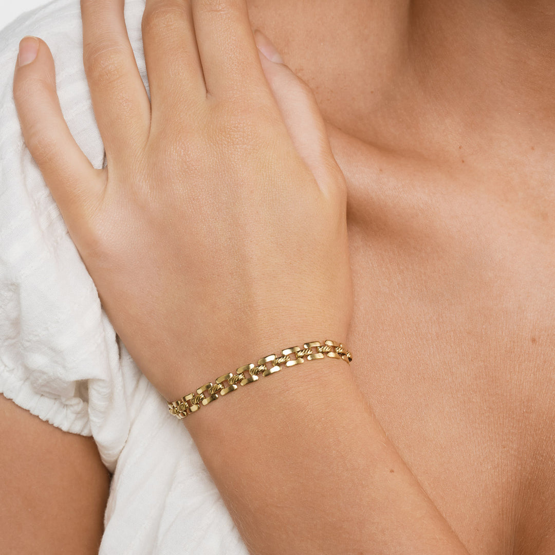 Olivia - Bismarck-Kettenarmband Edelstahl