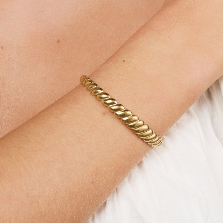 Isabel - Croissant-Armspange Edelstahl