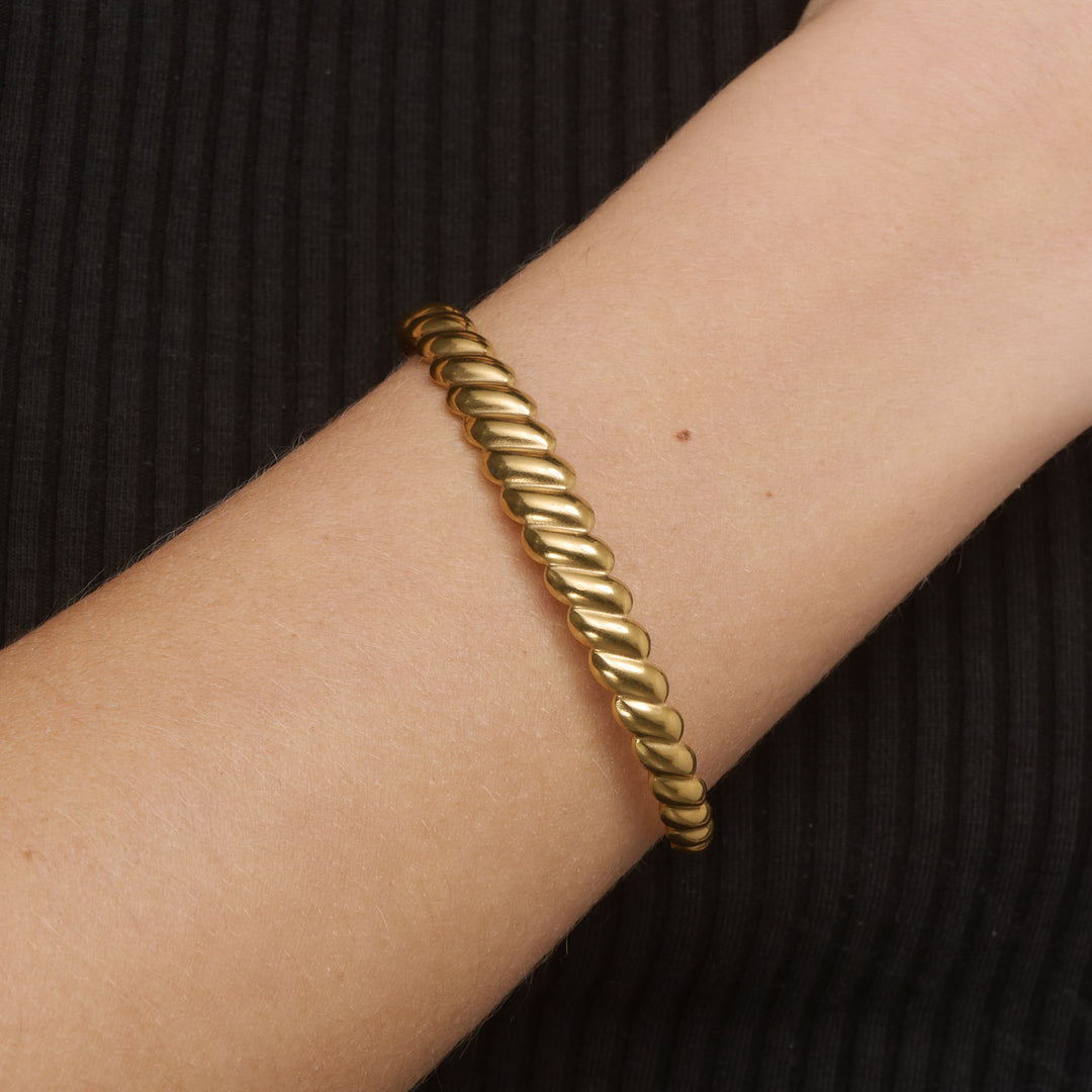 Isabel - Croissant-Armspange Edelstahl