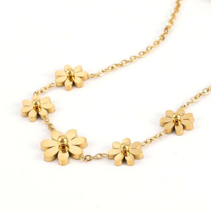 Fay - Blumen-Kettenarmband Edelstahl
