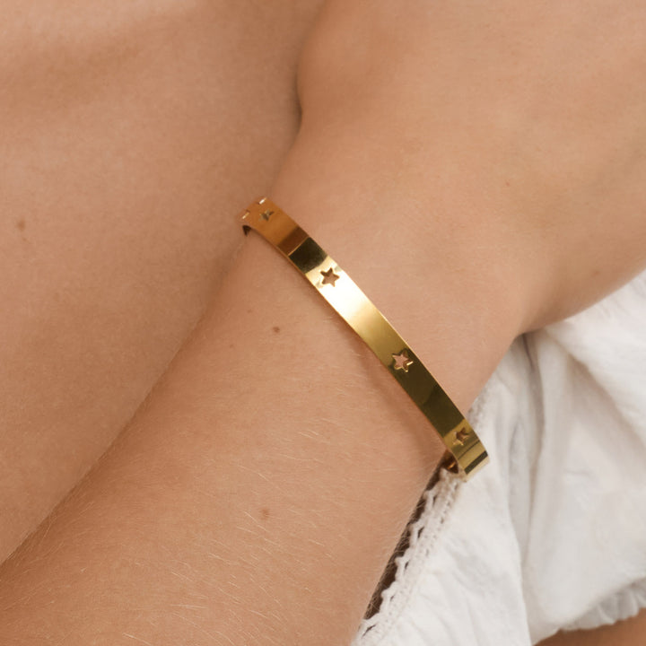 Leia - Star Bangle Armband aus Edelstahl