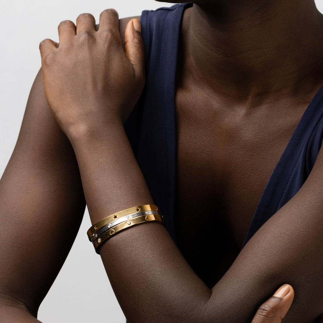 Leia - Star Bangle Armband aus Edelstahl