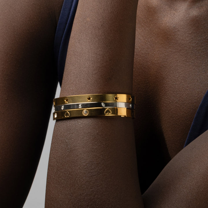 Leia - Star Bangle Armband aus Edelstahl