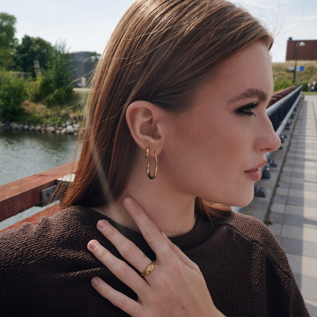Hollie - Creolen 13mm Edelstahl