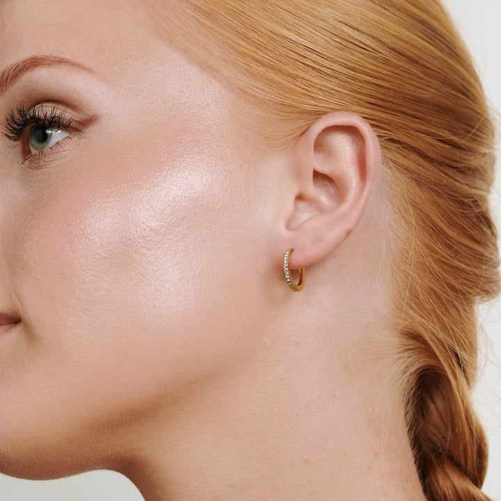 Nilea - Kristall Creolen Ohrringe Edelstahl