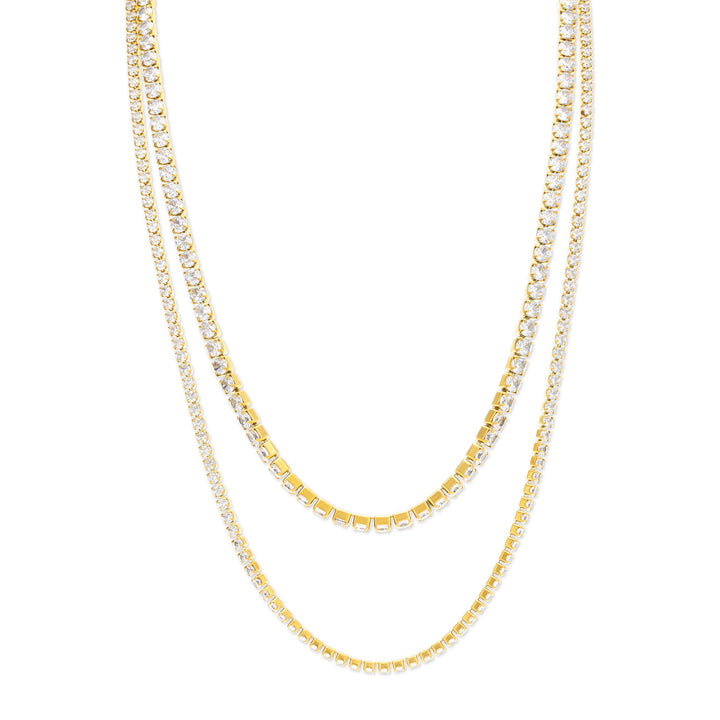 Melina - Kristall Halskette Edelstahl