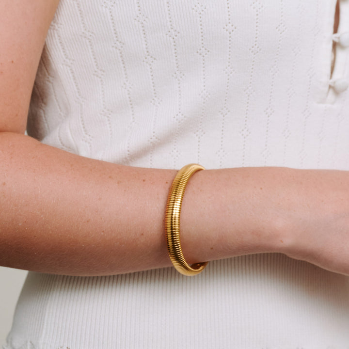 Limei – Stretch-Armspange Edelstahl