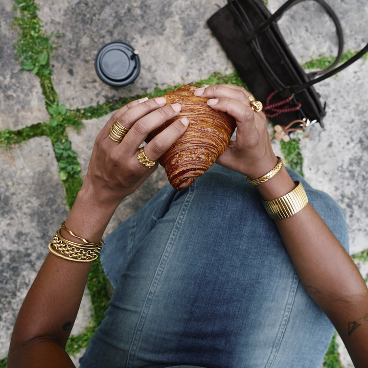 Siri - Chunky Statement Ring Edelstahl