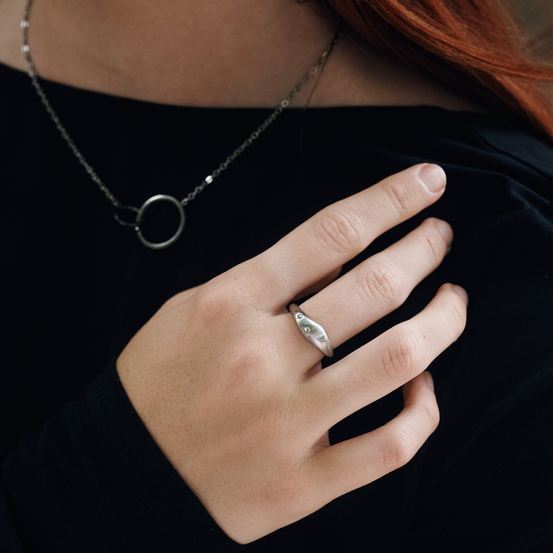 Triana - Kreis Halskette Edelstahl