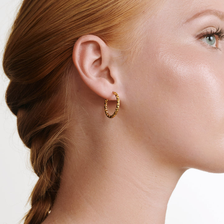 Kahla - Struktur Creolen Edelstahl