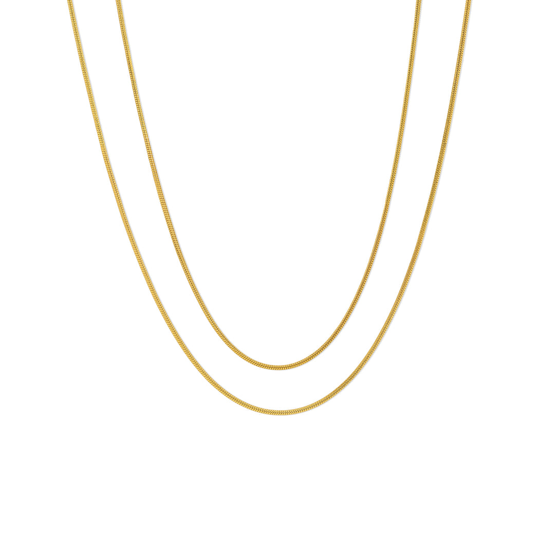 Silvia – Doppelte Snake-Kette Edelstahl