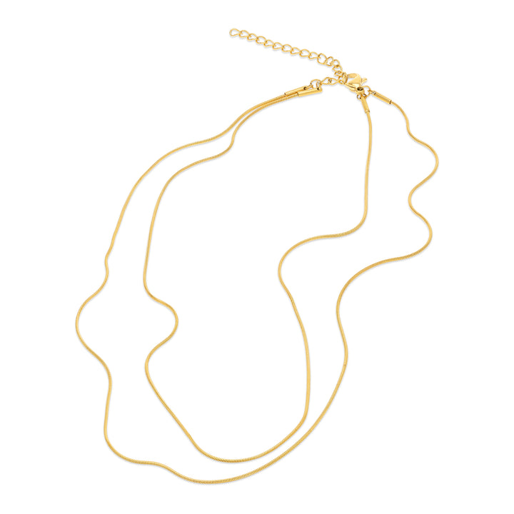 Silvia – Doppelte Snake-Kette Edelstahl