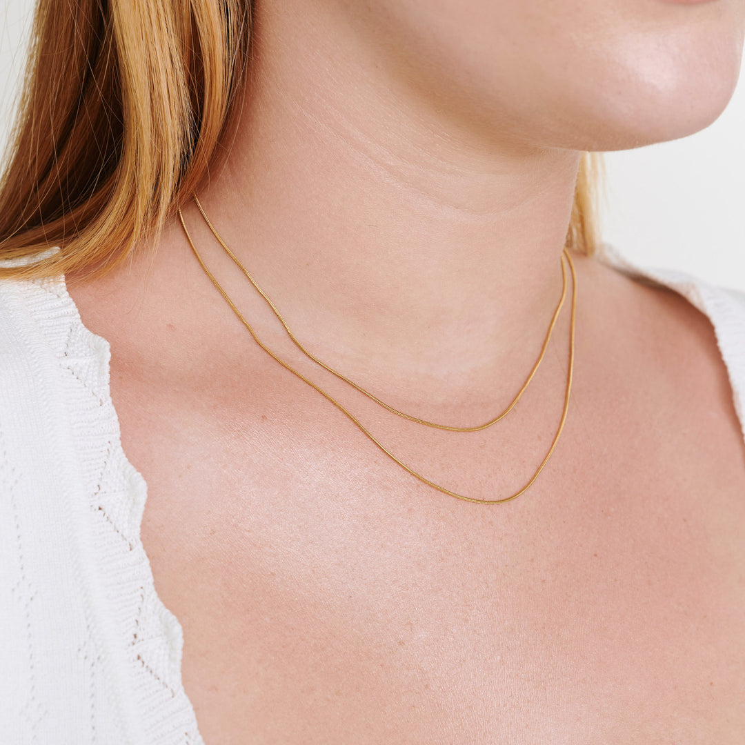 Silvia – Doppelte Snake-Kette Edelstahl