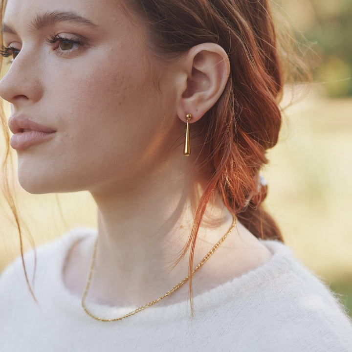 Alida - Tropfen-Steckerohrringe Edelstahl