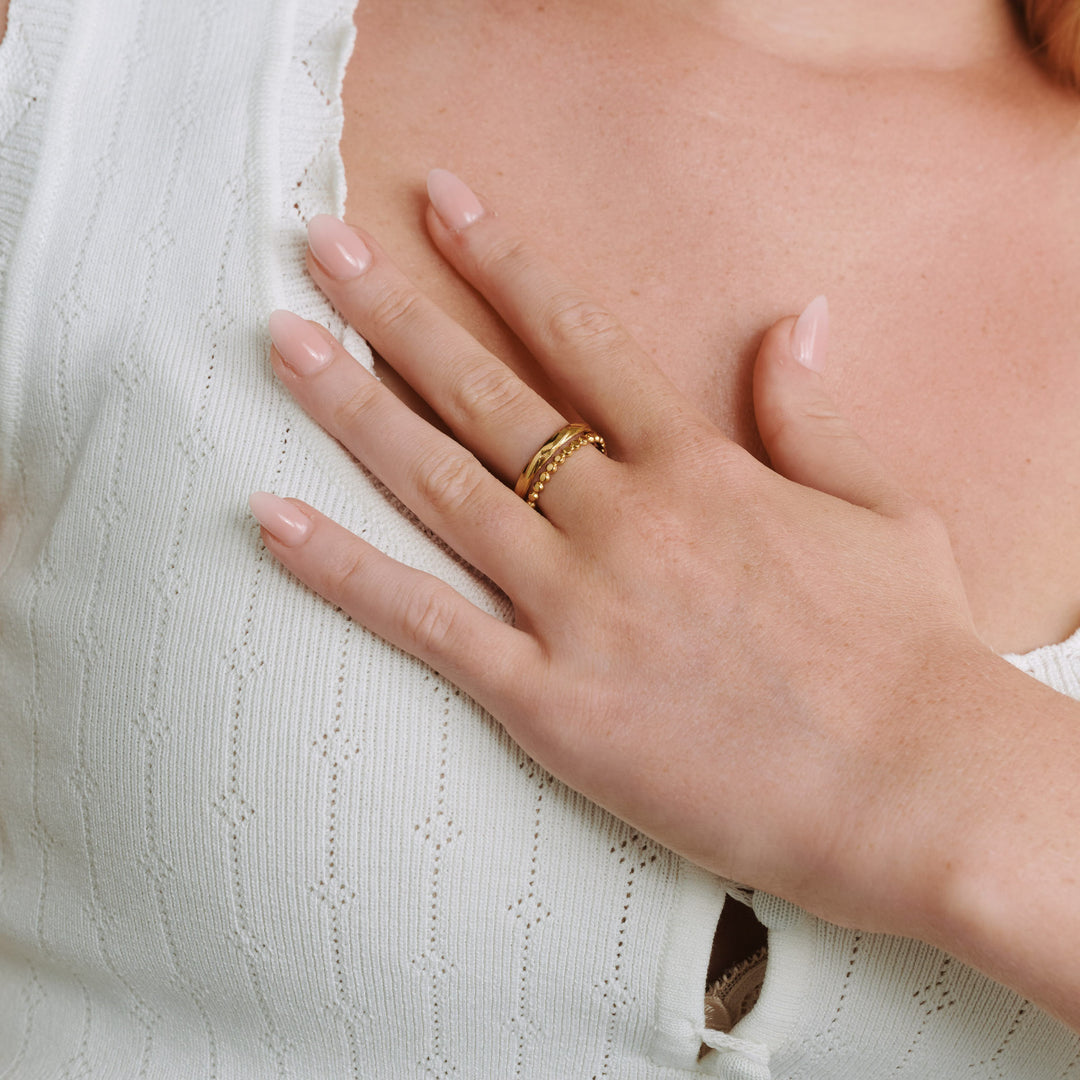 Polly - Duo Ring Edelstahl