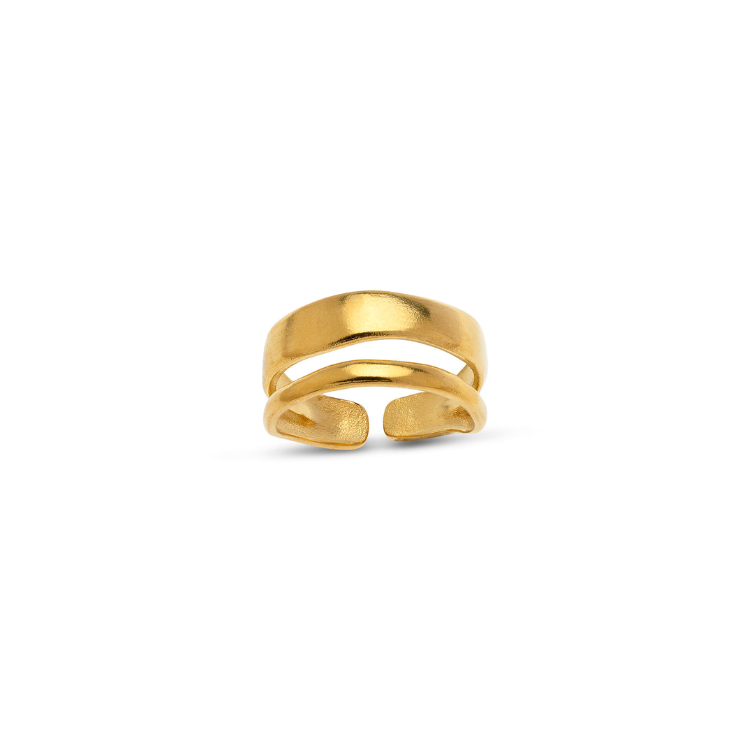 Willa - Eleganter Duo-Ring Edelstahl