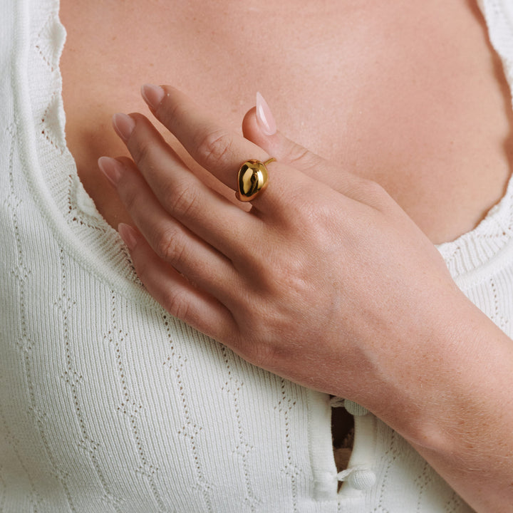 Farah - Statement Ring Edelstahl